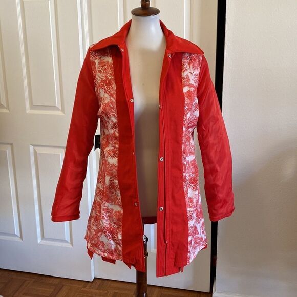 NEW Guess Mini Trench Coat Red Monogram Lining - Picture 7 of 9